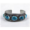 Image 1 : Old Pawn Navajo Sterling Silver Turquoise Bracelet