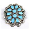 Image 1 : Navajo Sterling Turquoise Pin - Herman Vandever