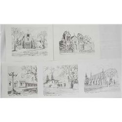 5 Signed Numbered Prints Santa Fe NM - M. Lavy