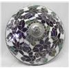 Image 1 : Stained Glass Purple Flower Lamp Shade