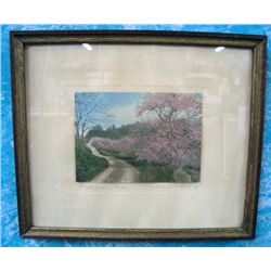 Wallace Nutting Hand Tinted Photo Original Frame