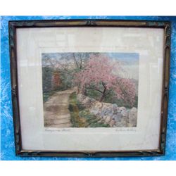 Wallace Nutting Hand Tinted Photo Original Frame