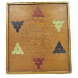 Antique Wooden Chinese Checkers Game Board