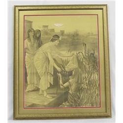 Large Framed Print ''Moses in the Bulrushes''