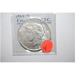 1922-S Peace $1; EST. $30-40