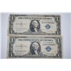 Image 1 : 1935-E US Silver Certificate $1; Blue Seal; Lot of 2; EST. $5-10