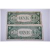 Image 2 : 1935-E US Silver Certificate $1; Blue Seal; Lot of 2; EST. $5-10