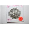 Image 1 : 1963-D Ben Franklin Half Dollar; Choice BU; EST. $15-25