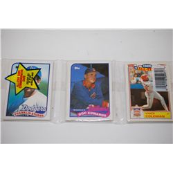 1989 MLB Baseball Trading Cards; Various Dates, Players & Teams; Lot of 42 Unopened; EST. $5-10