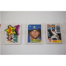1989 MLB Baseball Trading Cards; Various Dates, Players & Teams; Lot of 42 Unopened; EST. $5-10
