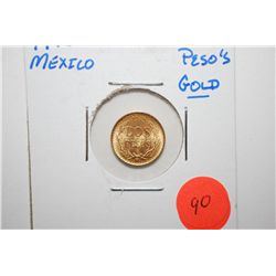 1945 Mexico Dos Pesos Gold Foreign Coin; EST. $80-100