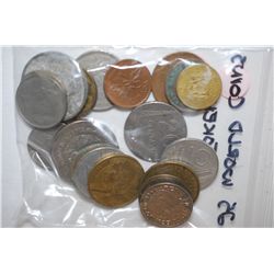 World Coins & Tokens; Various Dates, Conditions & Denominations; Lot of 25; EST. $10-20