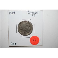 1919 Buffalo Nickel; G03; EST. $3-6