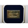 Image 1 : 22K Gold Replica Stamp With Enlarged Reproduction Of Original Stamp; Original Date of First Day Issu