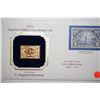 Image 2 : 22K Gold Replica Stamp With Enlarged Reproduction Of Original Stamp; Original Date of First Day Issu