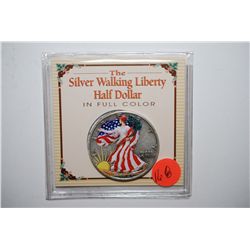 1943-D Walking Liberty Half Dollar In Full Color With History; EST. $15-20