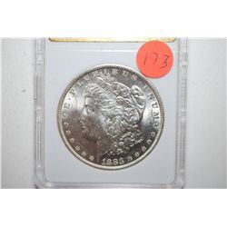 1883-O Silver Morgan $1; MCPCG Graded MS63; EST. $65-90