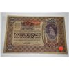 Image 1 : 1918 German 10.000 Zehntausend Kronen Foreign Bank Note; EST. $10-20