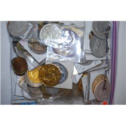 Various Tokens, Medals, Wooden Nickels, Etc.; Three (3) Pounds By Weight; EST. $20-40