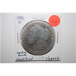 1896-O Silver Morgan $1; Very Poor Condition; Cleaned; EST. $20-30