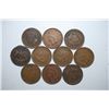 Image 1 : Indian Head One Cent; Various Dates & Conditions; Lot of 10; EST. $10-20