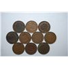 Image 2 : Indian Head One Cent; Various Dates & Conditions; Lot of 10; EST. $10-20