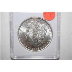 1886 Silver Morgan $1; MCPCG Graded MS63; EST. $65-90