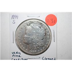 1899-S Silver Morgan $1; Very Poor Condition; Cleaned; EST. $20-30