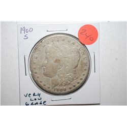 1900-S Silver Morgan $1; Very Low Grade; EST. $25-30