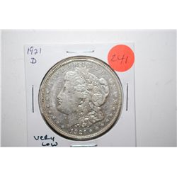 1921-D Silver Morgan $1; Very Low Grade; EST. $25-30