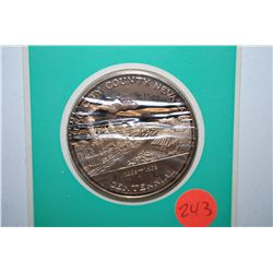 1969 Elko Nevada Centennial Medal; Solid Franklin Bronze Proof; The Franklin Mint; EST. $5-10