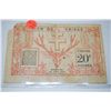 Image 2 : 1943 New Caledonia 20 Francs Foreign Bank Note; EST. $3-5