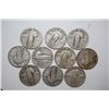 Image 1 : Standing Liberty Quarter; Various Dates, Mint Marks & Conditions; Lot of 10; EST. $60-80