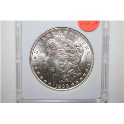 1900-O Silver Morgan $1; MCPCG Graded MS62; EST. $60-80