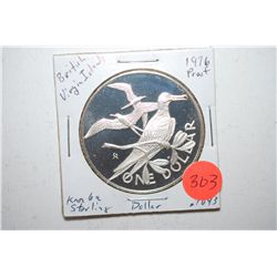 1976 British Virgin Islands $1 Foreign Coin; .7643 Sterling Proof; EST. $30-40