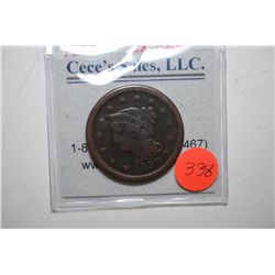 1850 Large One Cent; EST. $20-30