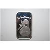 Image 1 : Silver Ingot; Welcome Baby; .999 Fine Silver 1 Oz.; EST. $30-40