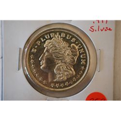 Silver Trade Unit Silver Round "Silver Morgan"; .999 Fine Silver 1 Oz.; EST. $30-40