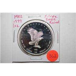 1982 Monex Int'l Ltd Silver Round; 999 Fine Silver 1 Oz.; EST. $30-40