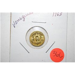 1963 Venezuela "Field Carabobo" Gold Token; Famous Landscapes Of Venezuela; EST. $60-100