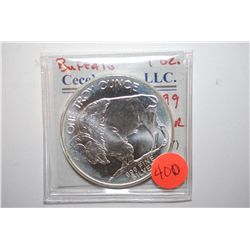 Silver Round "Buffalo Nickel"; .999 Fine Silver 1 Oz.; EST. $30-40