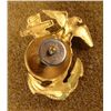 Image 2 : WWII CAMPAIGN HAT MARINE INSIGNIA BRASS -SCREW BACK