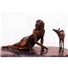 Image 1 : "Lady Feeding Deer" Bronze Sculpture - Chiparus