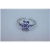 Image 1 : 12.69 CTW TANZANITE RING .925 STERLING SILVER