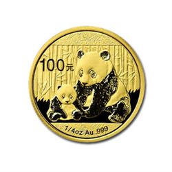 Chinese Gold Panda Quarter Ounce 2012
