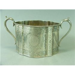 ET0518120008 18th Century Sterling Sugar Bowl. Heavily