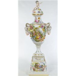 ET0523120023 Monumental Dresden Hand Painted Porcelain