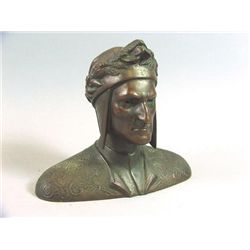 ET0518120006 Dante: A rare French Bronze Bust in extra-