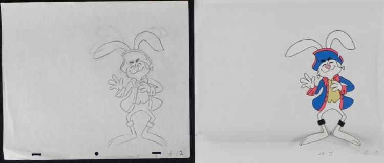 Cel Drawing Original Animation Laughing Trix Rabbit Art