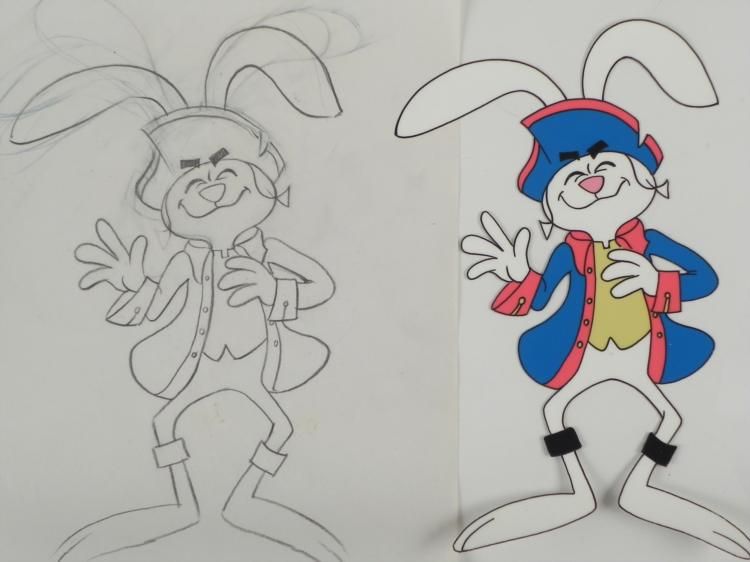 Cel Drawing Original Animation Laughing Trix Rabbit Art
